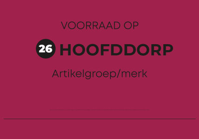 Kaart voorraad op Hoofddorp (OFM0126)
