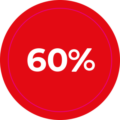 Actiesticker Rood - 60% (OFMASR01-60)