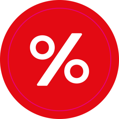 Actiesticker Rood - % (OFMASR02-PERC)