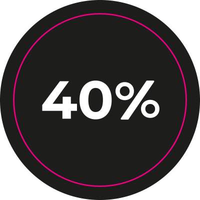 Actiesticker Zwart - 40% (OFMASZ01-40)
