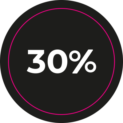 Actiesticker Zwart - 30% (OFMASZ01-30)