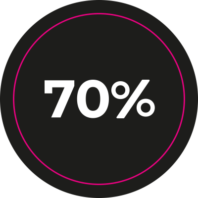 Actiesticker Zwart - 70% (OFMASZ01-70)