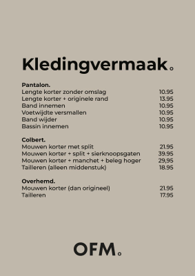 Vermaakkosten - Poster A4 staand (OFMPOS...