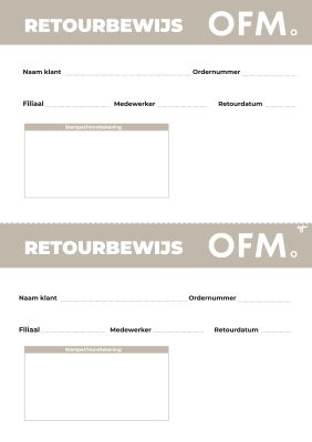 Retourbewijs (OFMRETOUR)